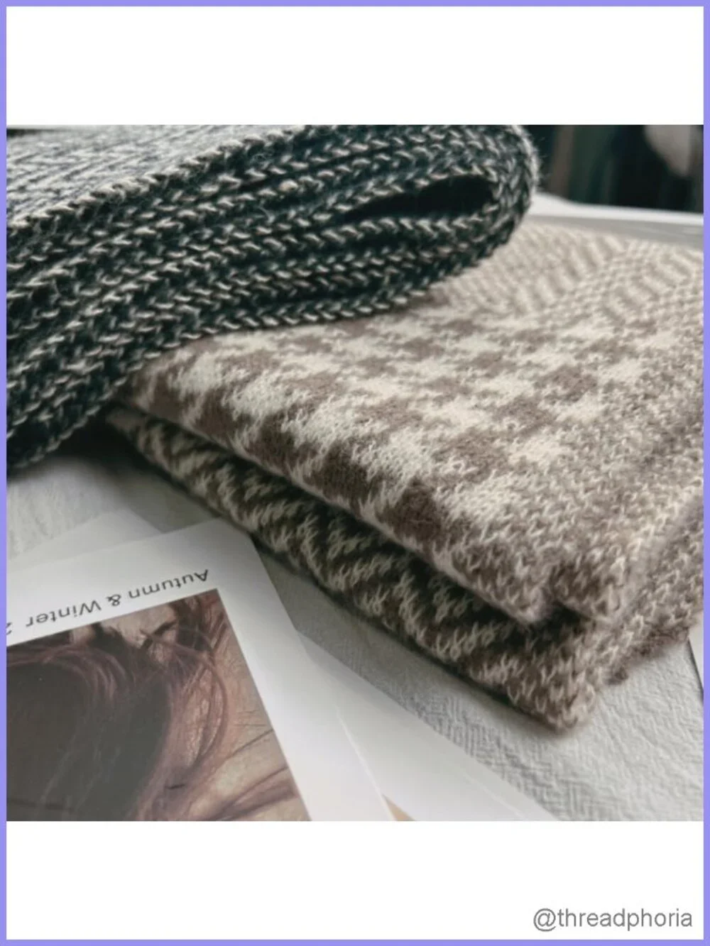 Cashmere Scarf for Women - Soft Plaid Lightweight Wrap